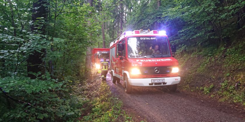 Gemeldeter Waldbrand am Innufer